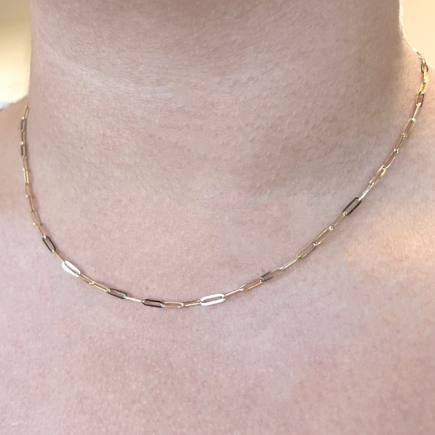 Paperclip Chain (Yellow Gold)