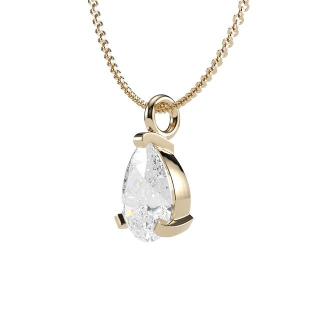 The Amiana Pear Shaped Solitaire Pendant