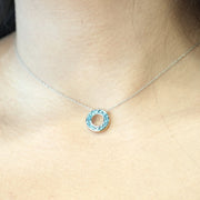 Diabetes Awareness Aquamarine Pendant