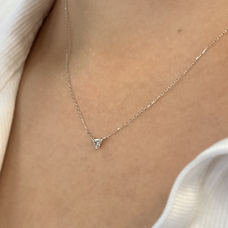 The Amiana Trilliant Cut Solitaire Pendant