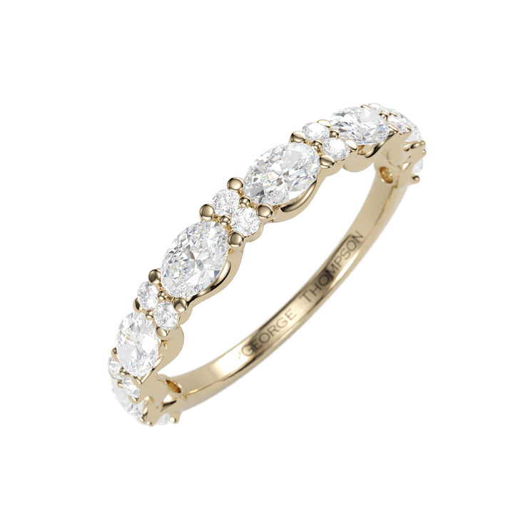 The Venusa Oval Diamond Band