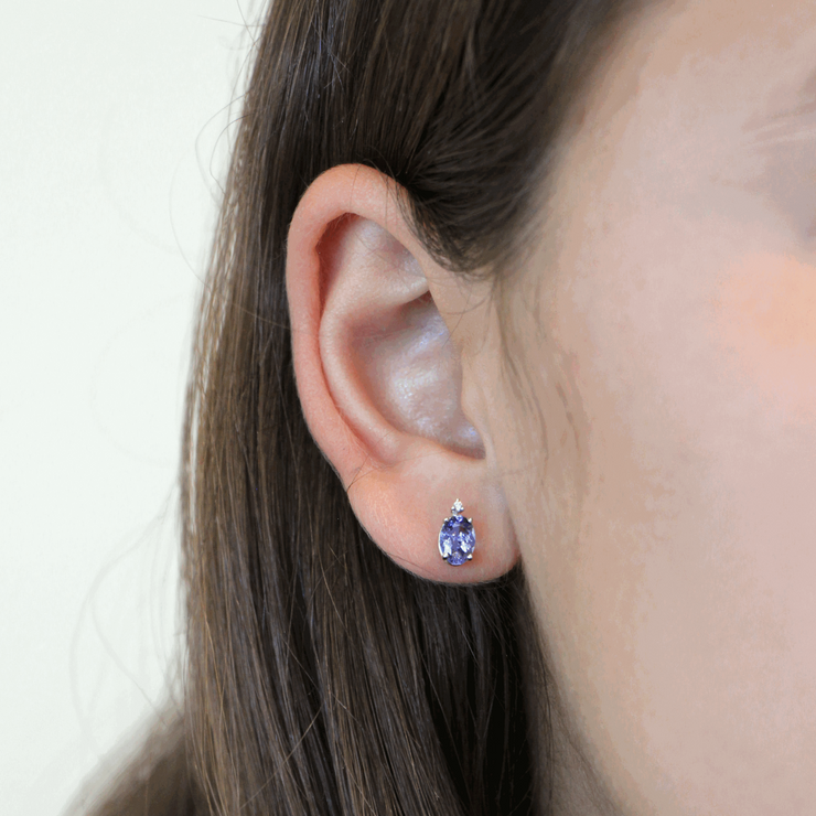 The Tanzanite Oval Shape Earrings